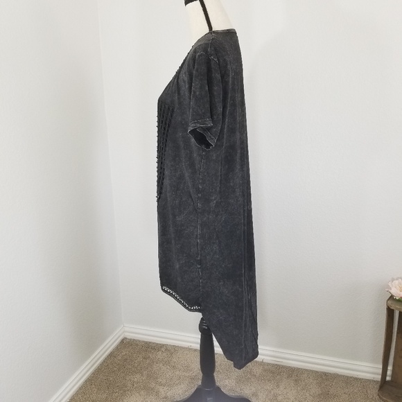 Comme USA acid wash tshirt tattered W dress - Picture 4 of 8